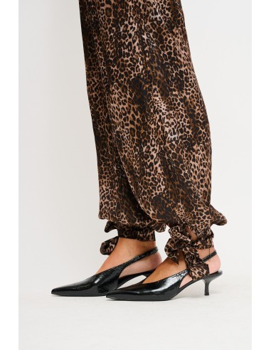 Maryley - Pantalon en viscose imprimé léopard