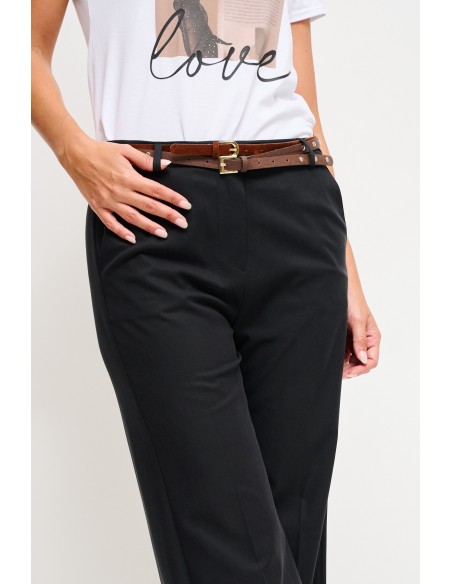 Maryley - Pantalon de palace à double ceinture