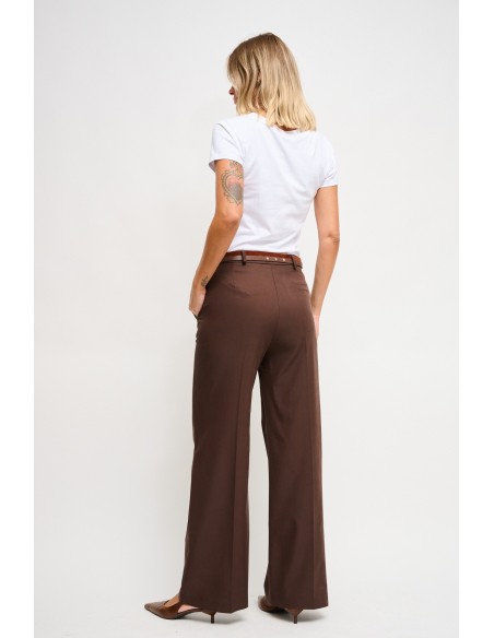 Palazzo-broek met dubbele tailleband Maryley