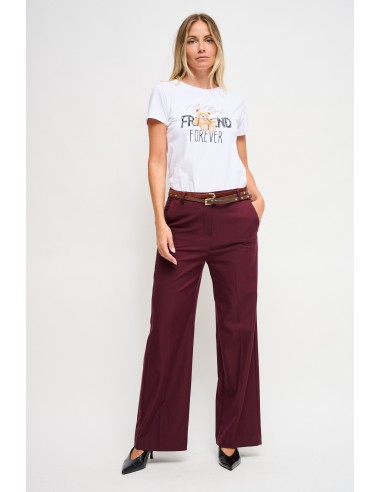 Palazzo-broek met dubbele tailleband Maryley