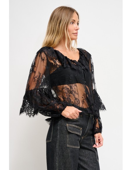 Maryley - Chemise en dentelle à volants