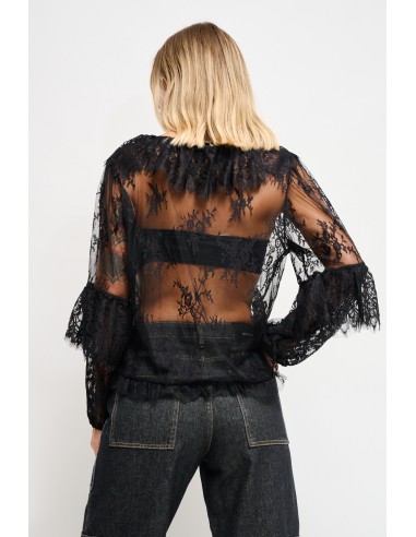 Maryley-kanten blouse met ruches