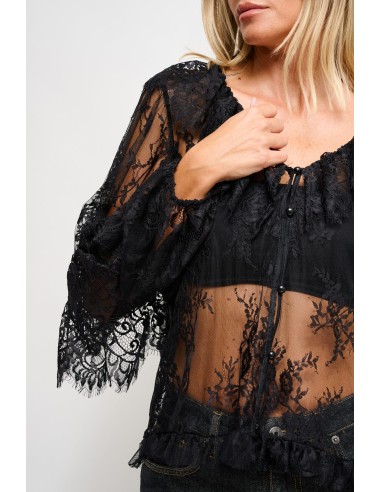 Maryley - Chemise en dentelle à volants