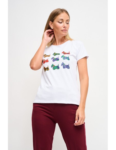 Maryley - T-shirt décontracté en coton imprimé