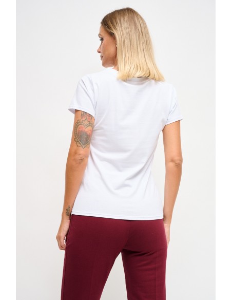 Maryley - T-shirt décontracté en coton imprimé