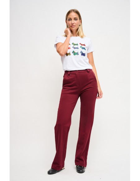 Maryley - T-shirt décontracté en coton imprimé