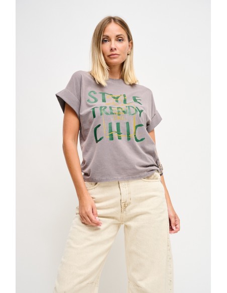 Casual-chic T-shirt met print van Maryley