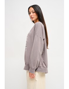 Katoenen sweater met print en strass-steentjes van Maryley 2