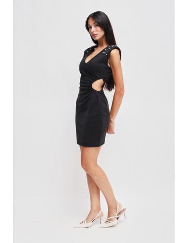 Korte jurk met cut-outs en strass-steentjes van Maryley