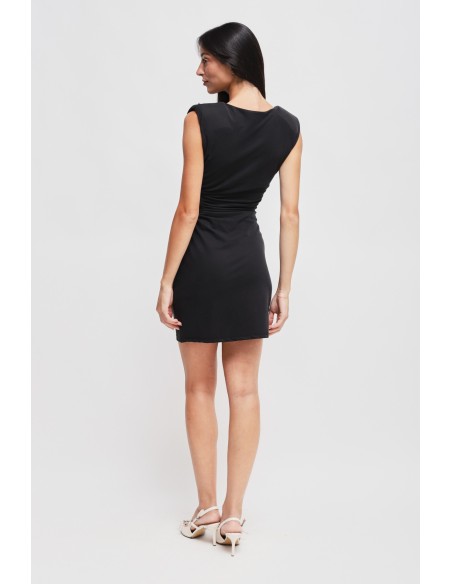 Robe courte avec découpe et strass Maryley