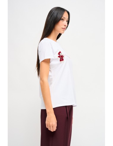 T-shirt met borduursel en beertje van Maryley