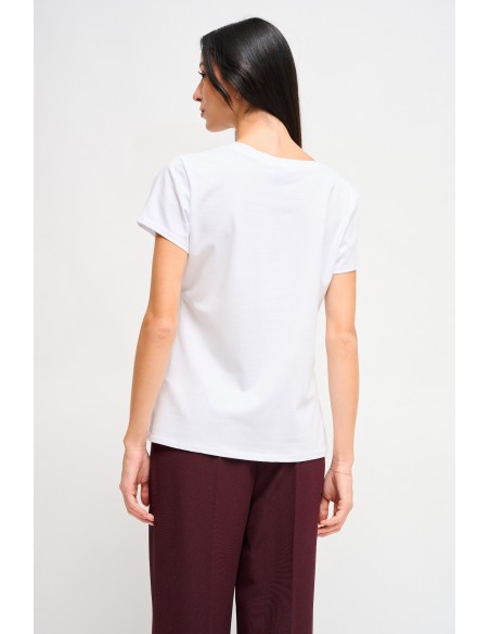 T-Shirt avec broderie et ours en peluche Maryley