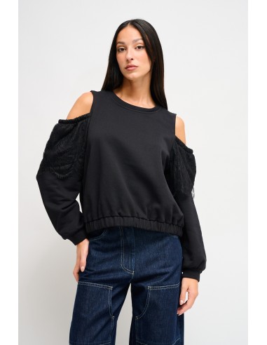 Katoenen sweater met blote schouders van Maryley