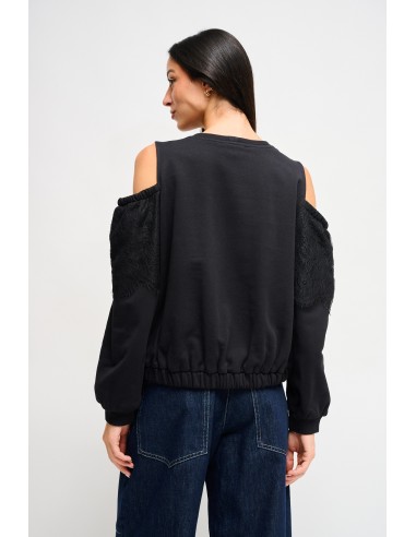 Katoenen sweater met blote schouders van Maryley