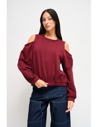 Sweatshirt en coton Maryley avec épaules nues