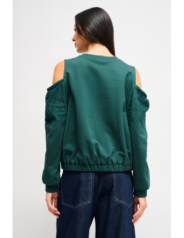 Katoenen sweater met blote schouders van Maryley