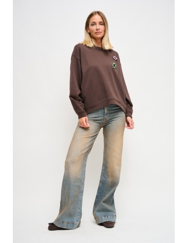 Katoenen sweater met sieradenbroches Maryley