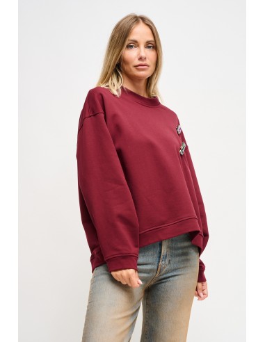 Sweatshirt en coton avec épingles à bijoux Maryley