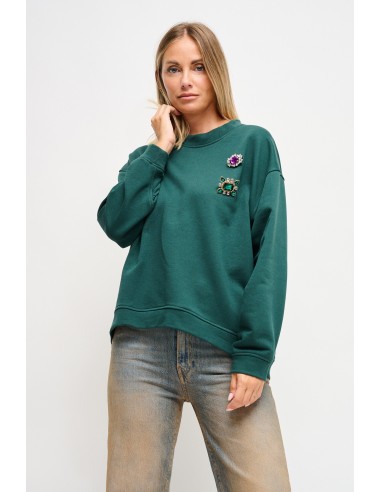 Sweatshirt en coton avec épingles à bijoux Maryley