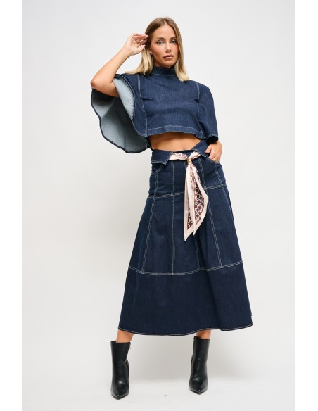 Denimrok met ceintuur Maryley