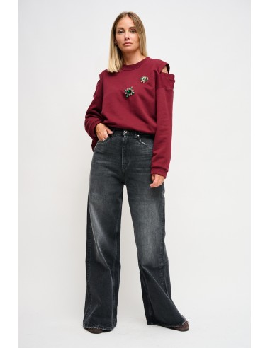 Jean Los Angeles évasé à jambes larges Maryley