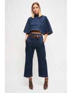 High-waistjeans met riem van Maryley
