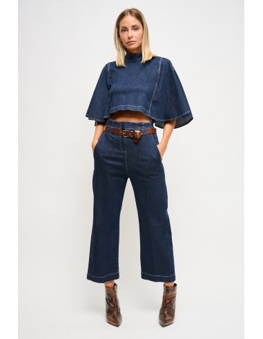 Jean taille haute avec ceinture Maryley