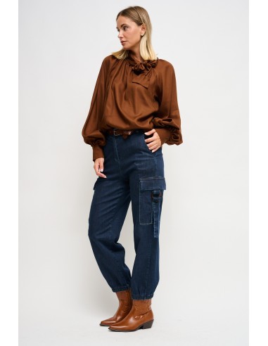 Jean cargo avec ceinture Maryley