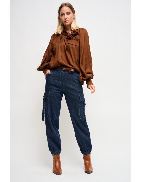 Cargojeans met riem Maryley