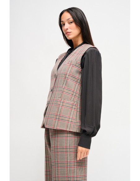 Geruit gilet Maryley
