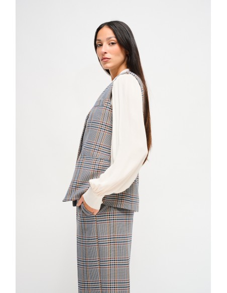 Gilet à carreaux Maryley