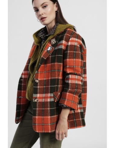 Veste-chemise à carreaux avec boutons Dixie