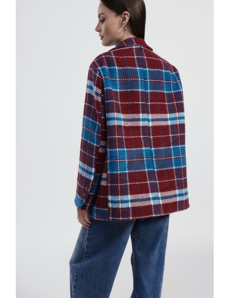 Veste-chemise à carreaux avec boutons Dixie