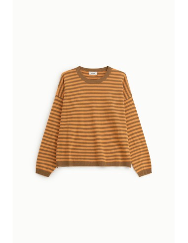 Dixie Long Sleeve Striped Crew Neck Sweater