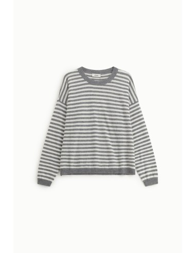 Dixie Long Sleeve Striped Crew Neck Sweater