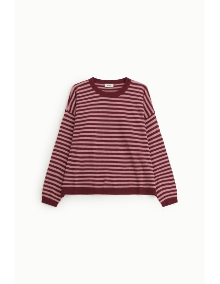 Dixie Long Sleeve Striped Crew Neck Sweater