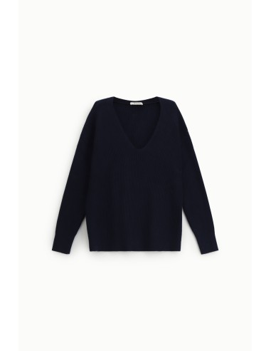 Dixie Ribbed V-Neck Sweater