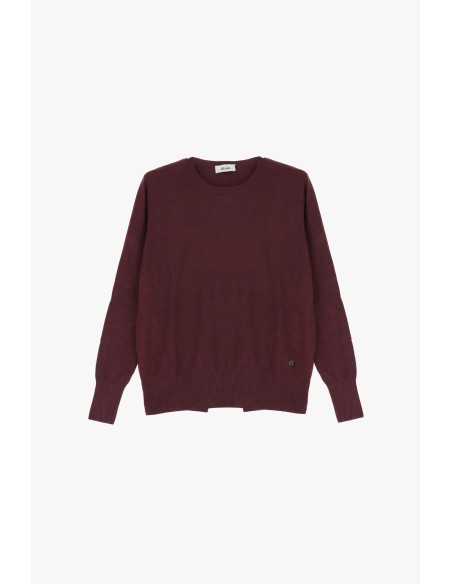 Pull à col ras du cou avec manches longues et détails dans le dos Dixie