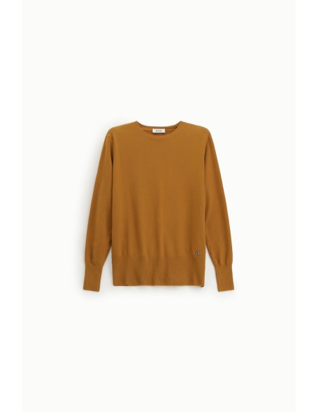 Pull à col ras du cou avec manches longues et détails dans le dos Dixie