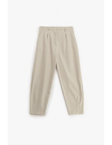 Dixie broek met plooien en cropped pijpen