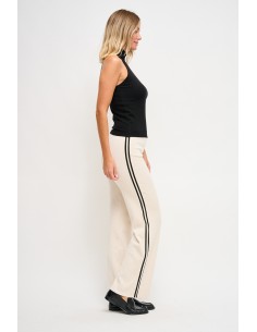 Gebreide broek met zijbiezen Maryley 2