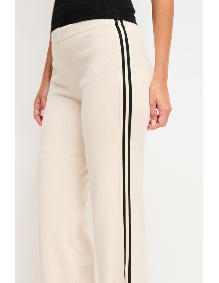 Gebreide broek met zijbiezen Maryley