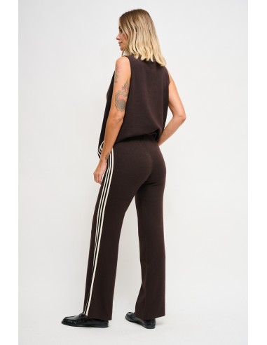 Gebreide broek met zijbiezen Maryley