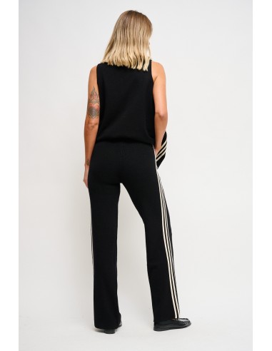 Pantalon en maille Maryley avec bandes latérales