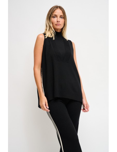 Gilets en tricot Maryley avec bandes latérales