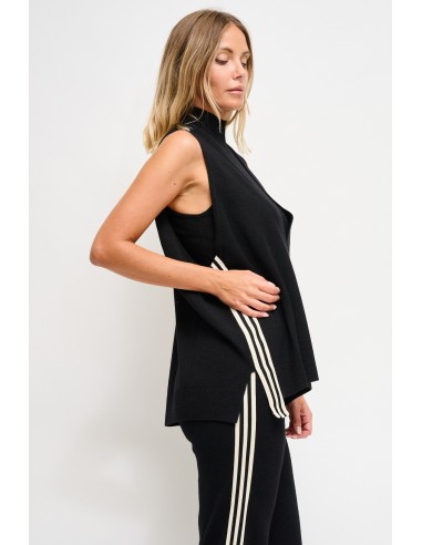 Gebreid vest met zijbanden Maryley
