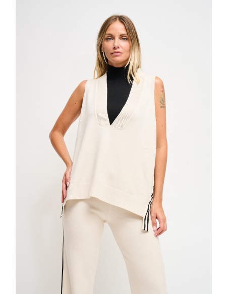 Gilets en tricot Maryley avec bandes latérales