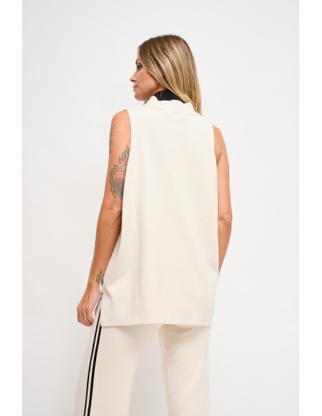 Gilets en tricot Maryley avec bandes latérales