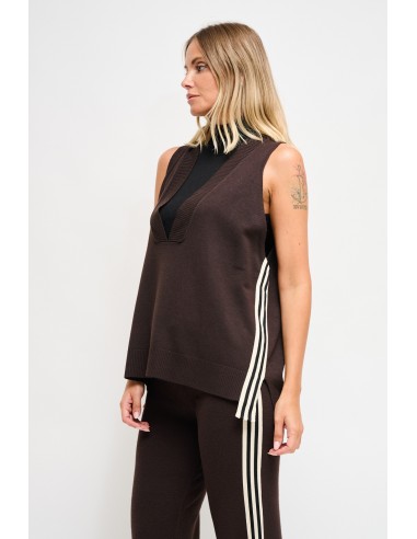 Gilets en tricot Maryley avec bandes latérales