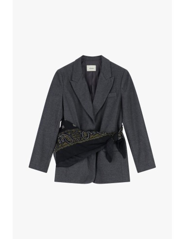 Blazer avec ceinture foulard nouée à la taille Dixie